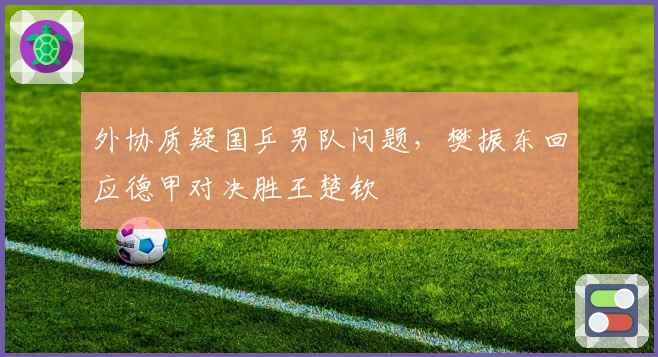 外协质疑国乒男队问题，樊振东回应德甲对决胜王楚钦